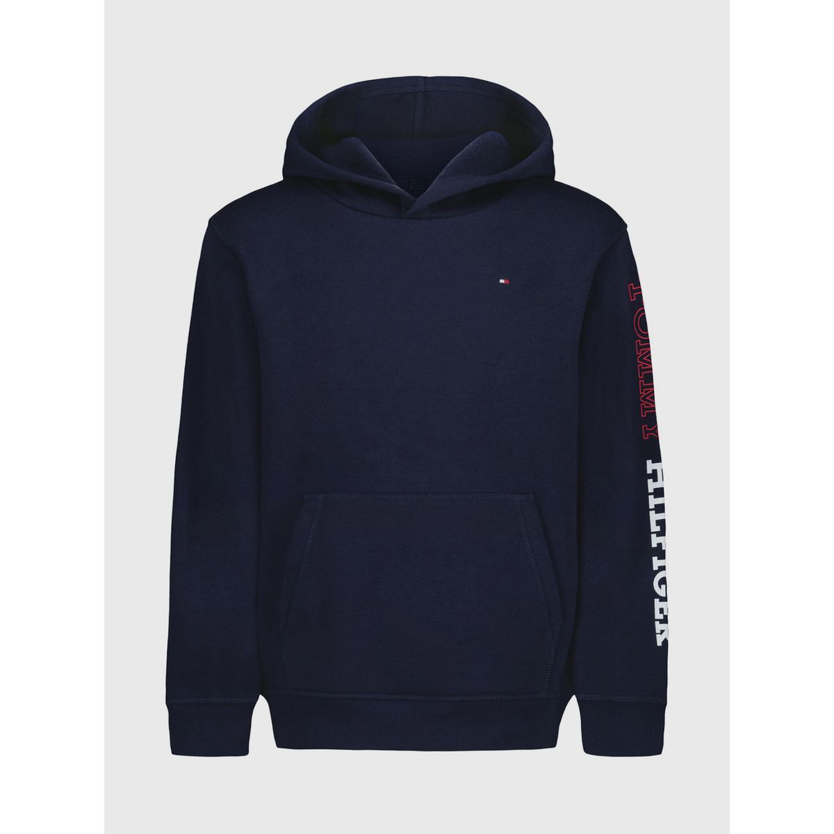 TOMMY HILFIGER - Polerón Hoodie De Niño Solid Con Logo Azul Tommy Hilfiger