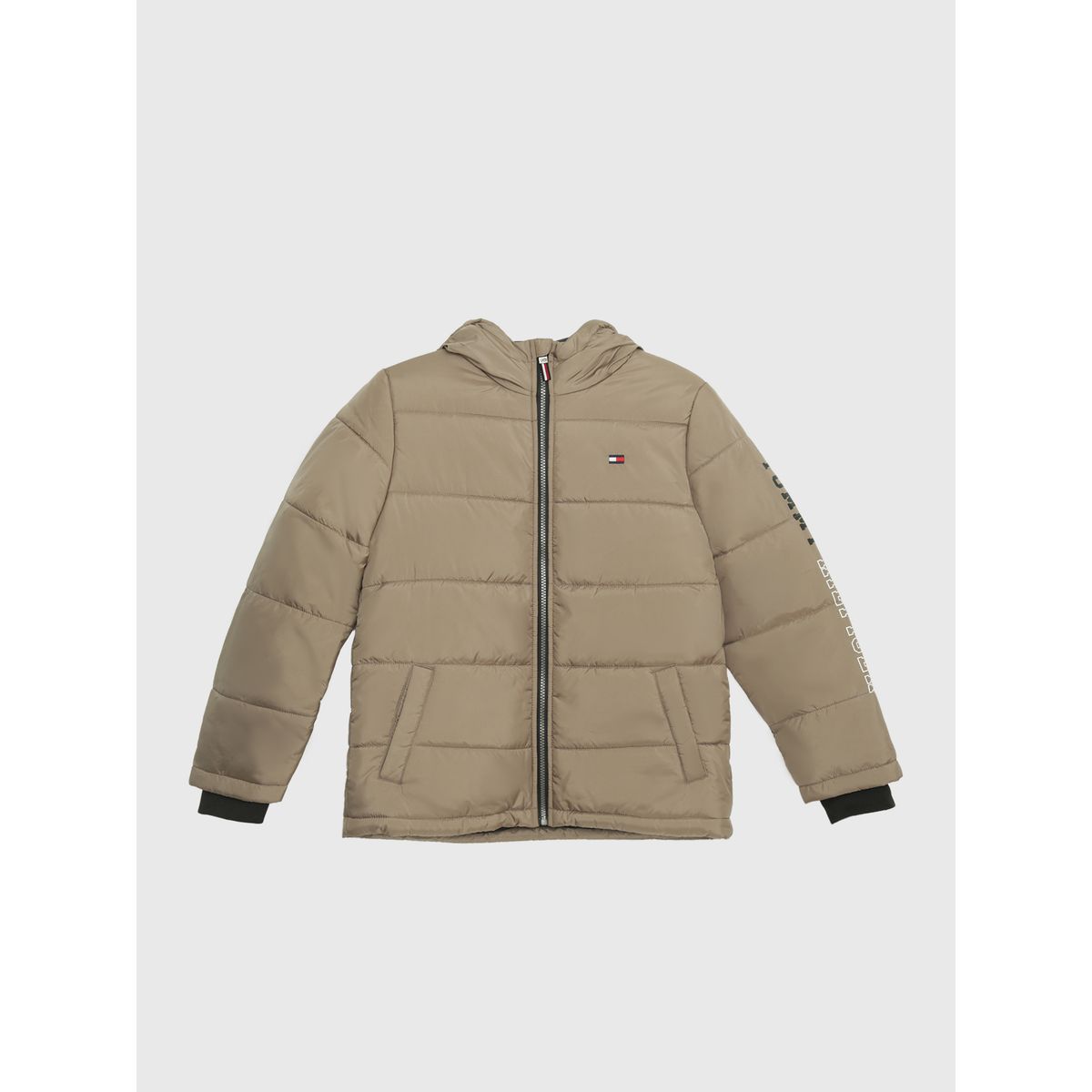 TOMMY HILFIGER - Parka Acolchada De Niño Con Logo Beige Tommy Hilfiger