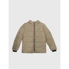 TOMMY HILFIGER - Parka Acolchada De Niño Con Logo Beige