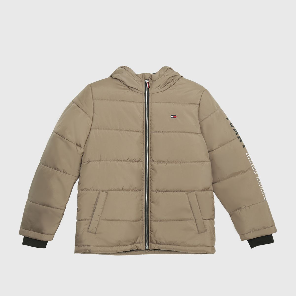 TOMMY HILFIGER - Parka Acolchada De Niño Con Logo Beige Tommy Hilfiger