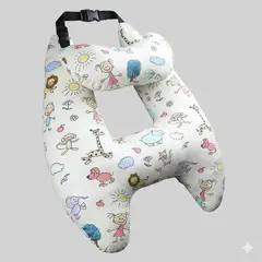 ZZODS - Apoyacabezas Almohada Abrazo De Viaje Infantil, Blanco