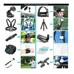 ESHOPANGIE - Kit De Accesorios 50 En 1 Para Cámara De Acción
