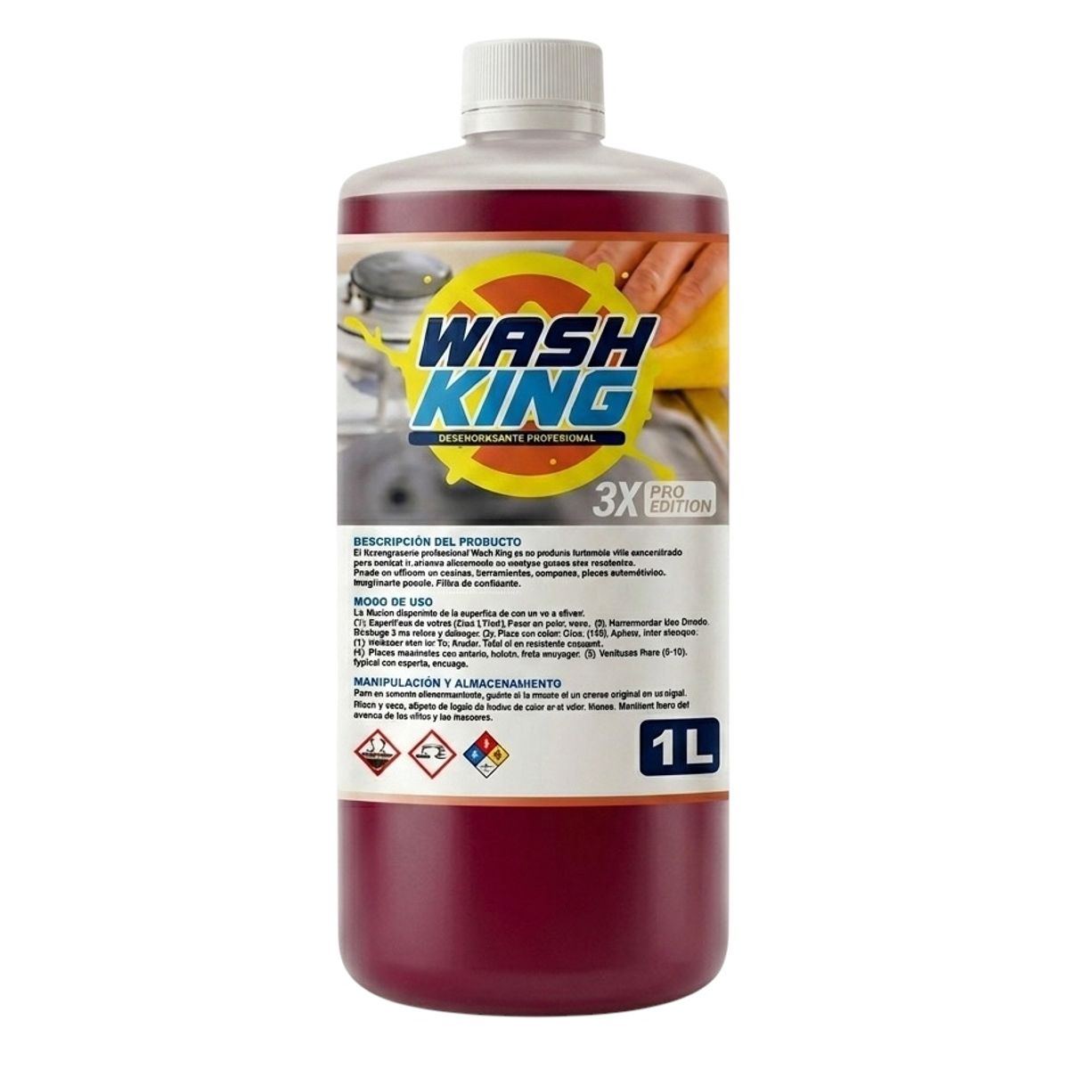 KING INNOVATION - Wash King Desengrasante 1 Litro