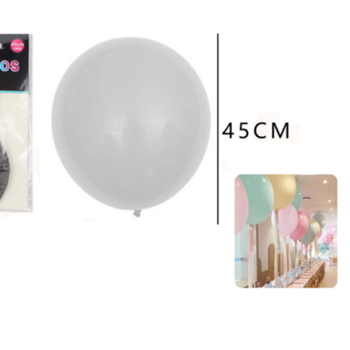 GENERICO - Globo Plateado 45cm Globo Plateado 45cm