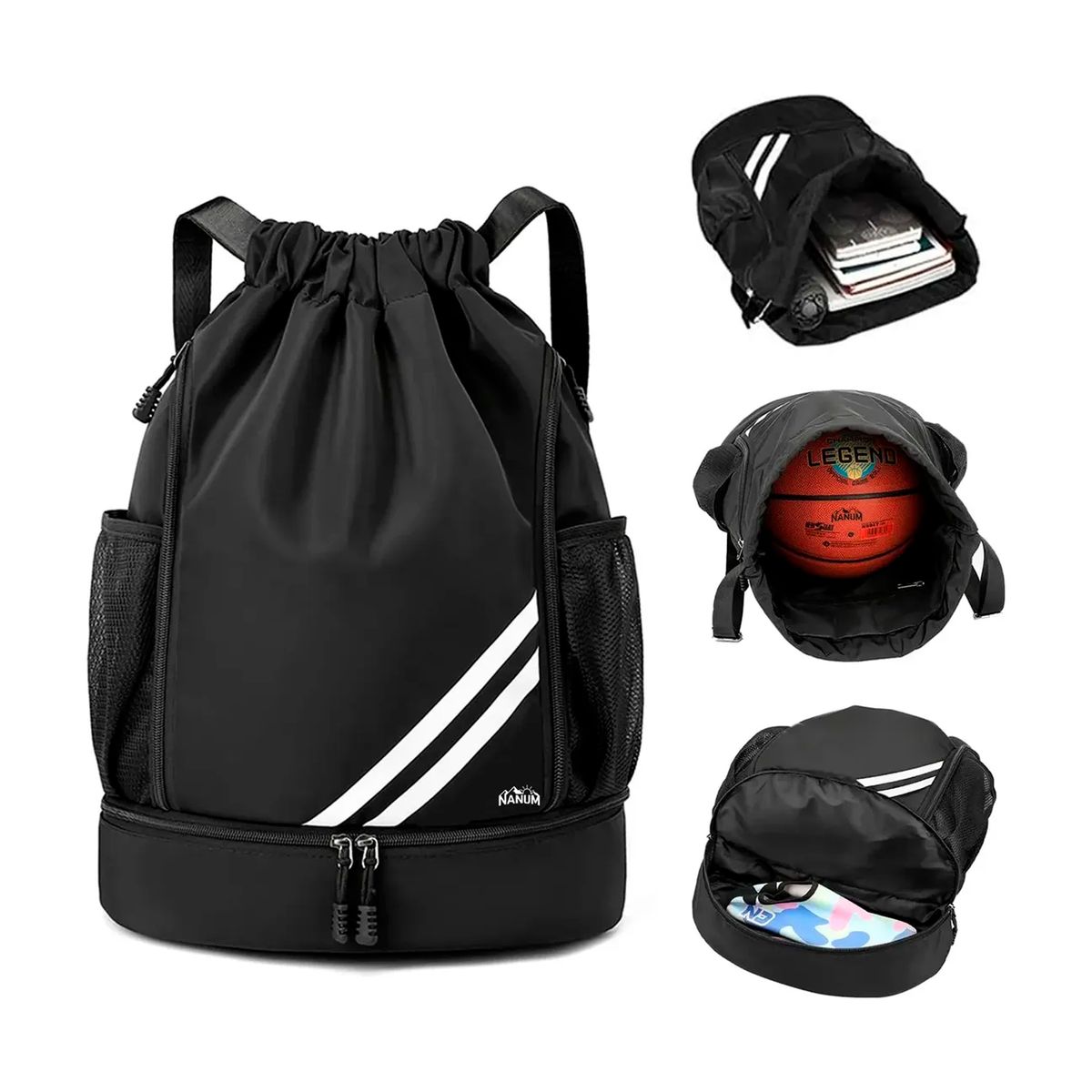 ESHOPANGIE - Mochila Deportiva Impermeable De Baloncesto Bolso Con Cordon