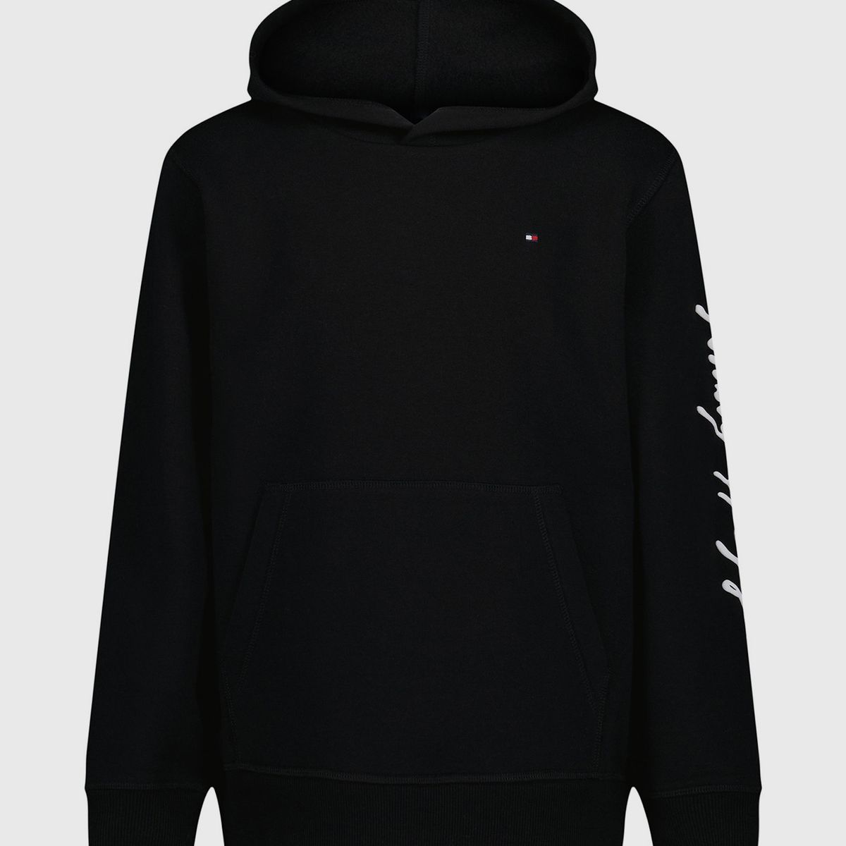 TOMMY HILFIGER - Polerón Hoodie De Niño Con Logo Signature Negro Tommy Hilfiger
