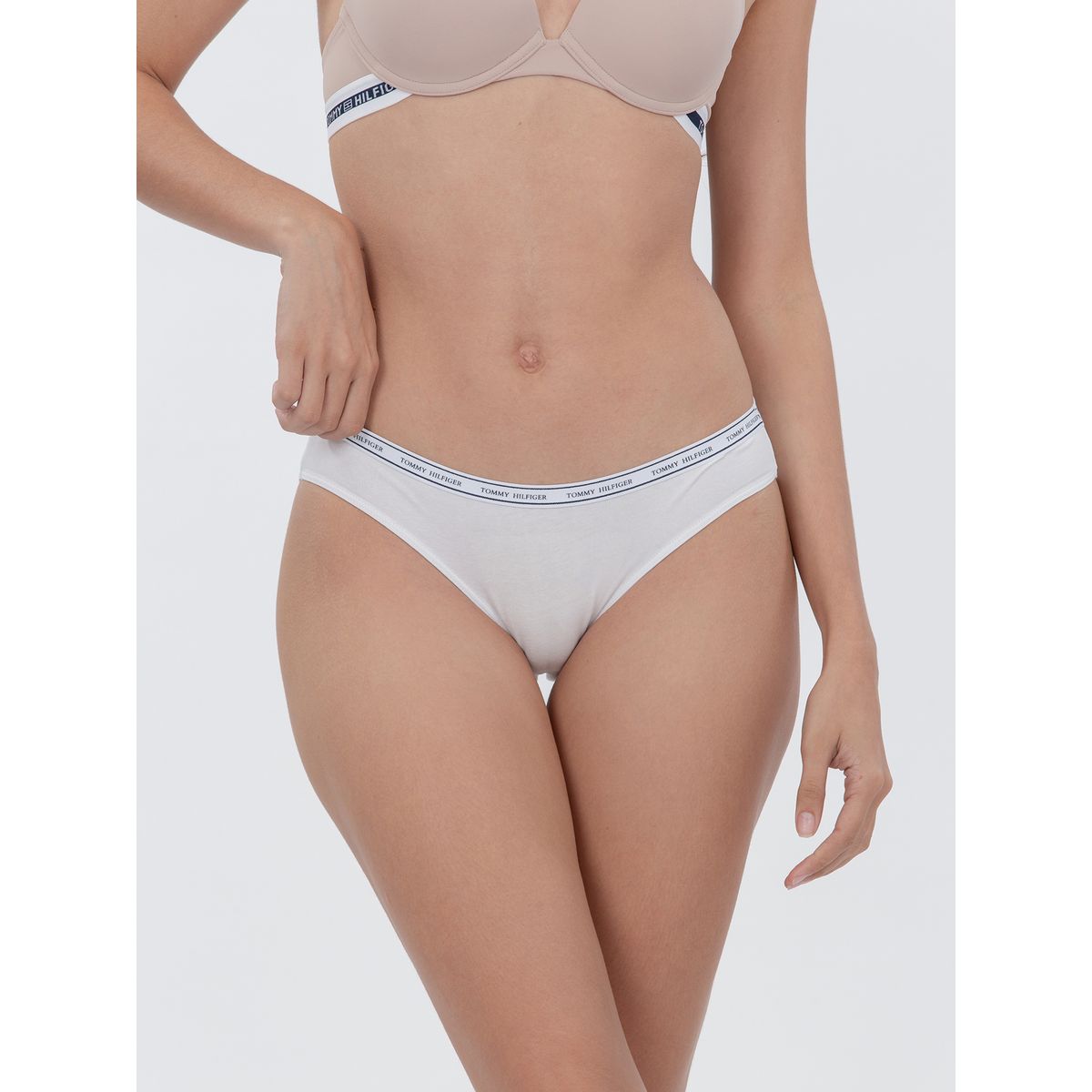 TOMMY HILFIGER - Calzón Bikini De Algodón Classic Blanco Tommy Hilfiger