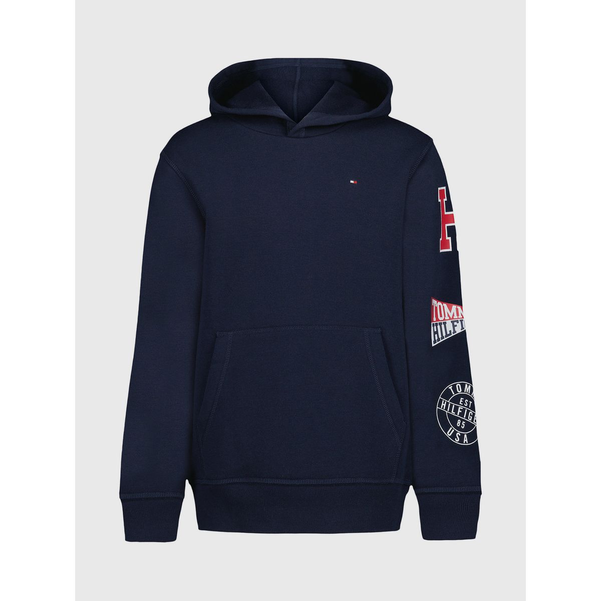 TOMMY HILFIGER - Polerón Hoodie De Niño Con Logo Azul Tommy Hilfiger