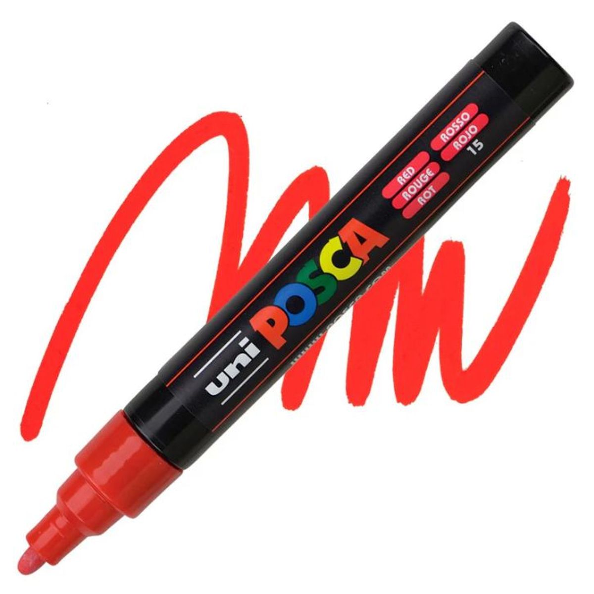 UNI POSCA - Marcador Acrílico Rojo 5M POSCA
