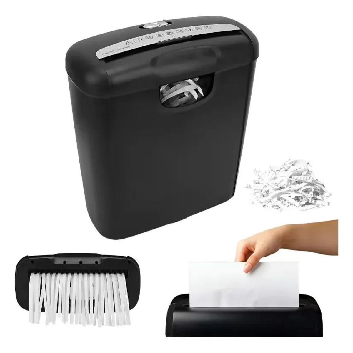 EVERSO - Trituradora De Papel 6 Hoja Y 10l Para El Hogar Y La Oficina
