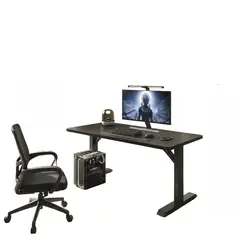 GENERICO - Escritorio gamer 120 cm negro – soporte hasta 80 kg, diseño moderno y estable