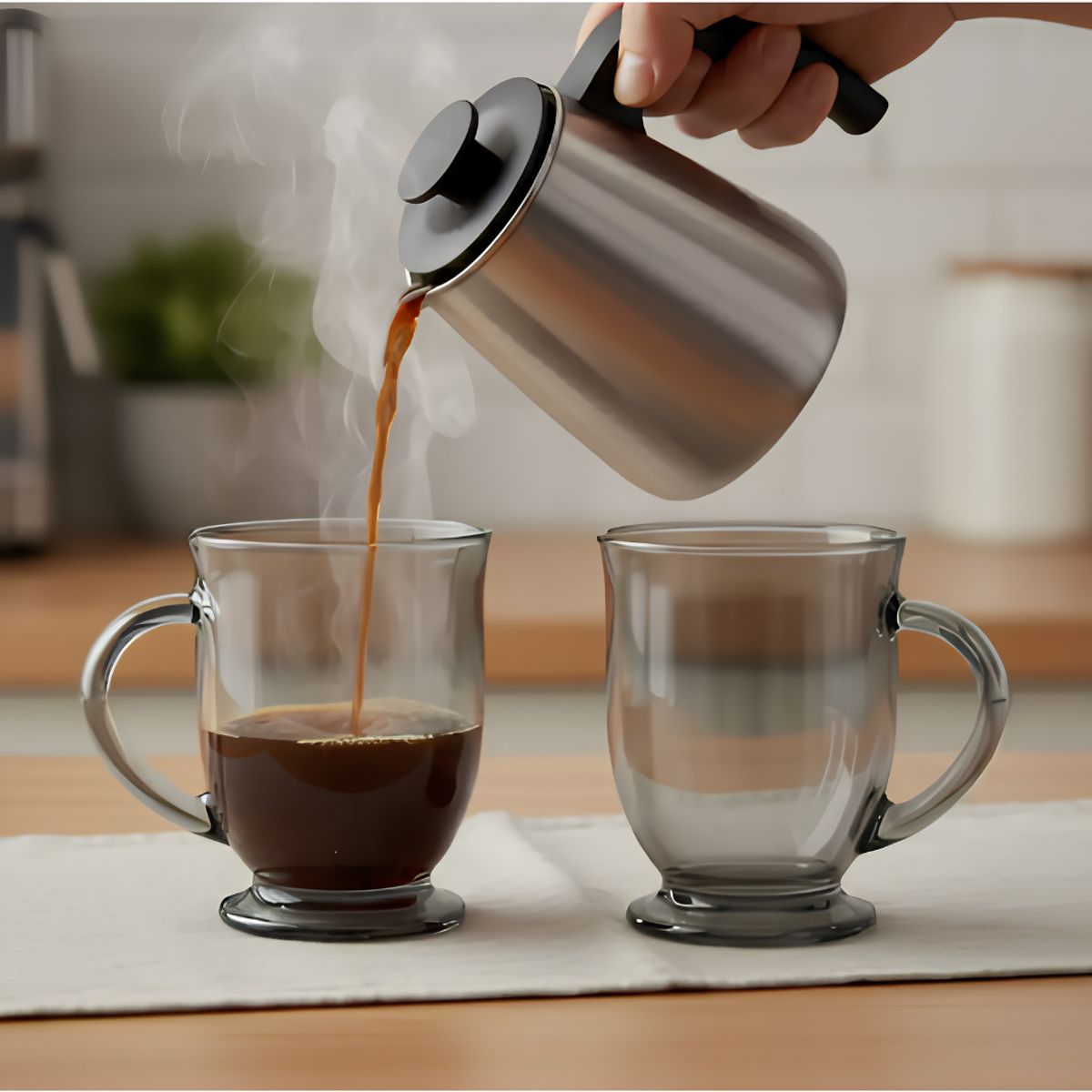 GENERICO - Set 6 Tazas para Cafe Leche o Te 490 Ml Gris