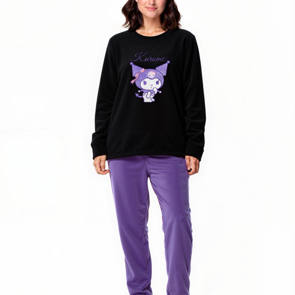 TOP - Pijama Invierno Mujer Micropolar Kuromi C2 Top