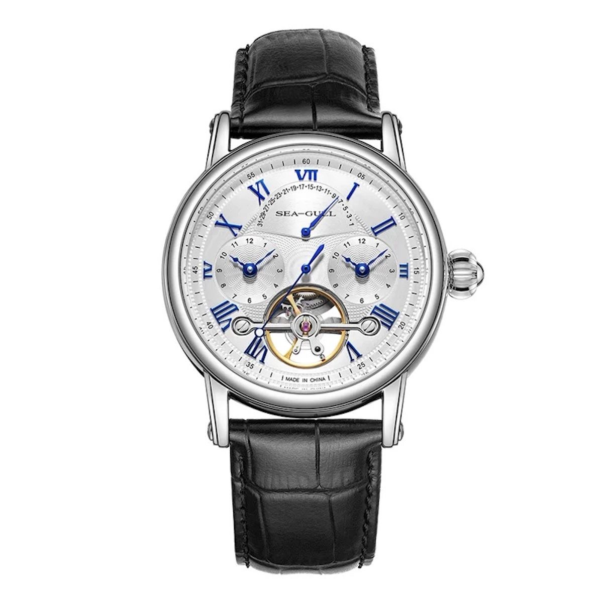 SEAGULL - Reloj Seagull Automatico Calendario + Doble Zona Horaria 42mm
