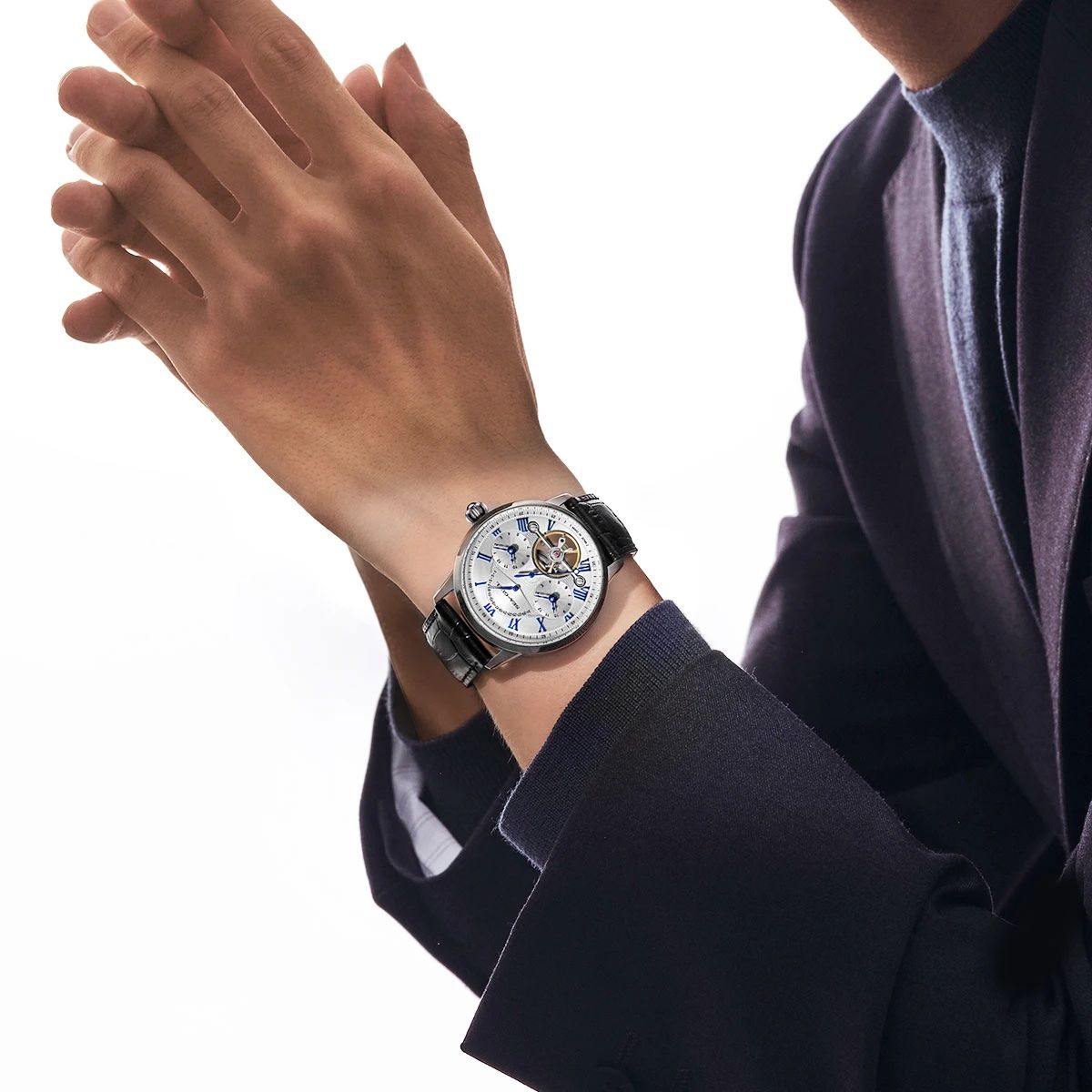SEAGULL - Reloj Seagull Automatico Calendario + Doble Zona Horaria 42mm