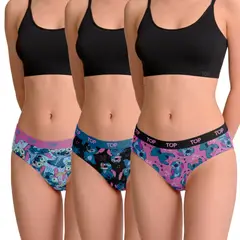 TOP - Calzón Culotte Algodón Pack 3 Stitch C3