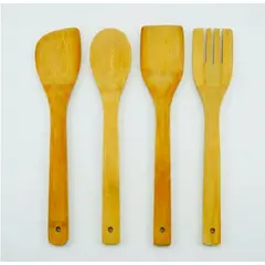 GENERICO - Set 4 Utensillos De Madera