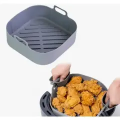 GENERICO - Molde Silicona Cuadrado Para Air Fryer