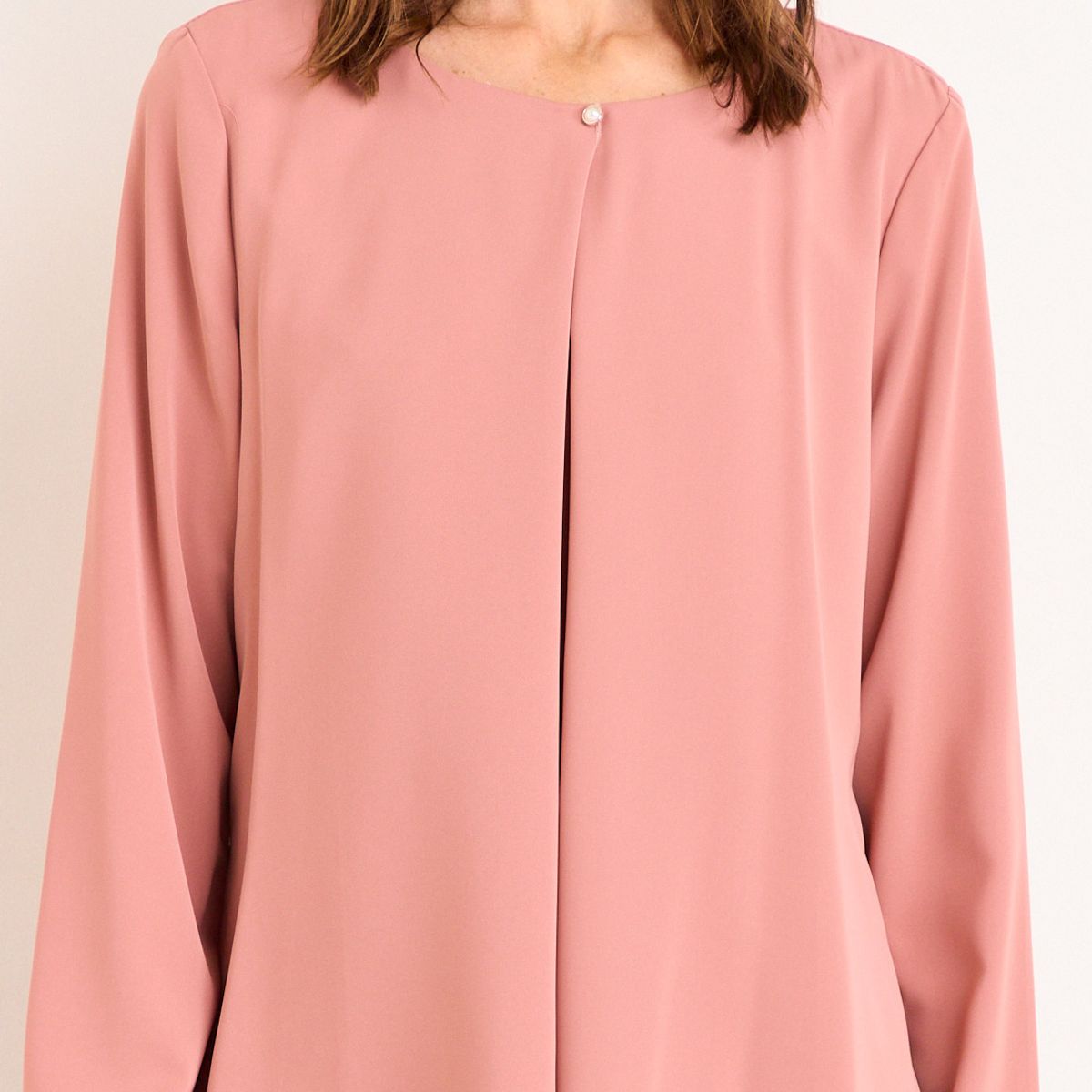 MA GRIFFE - Blusa Lisa Mujer Rosado Magriffe