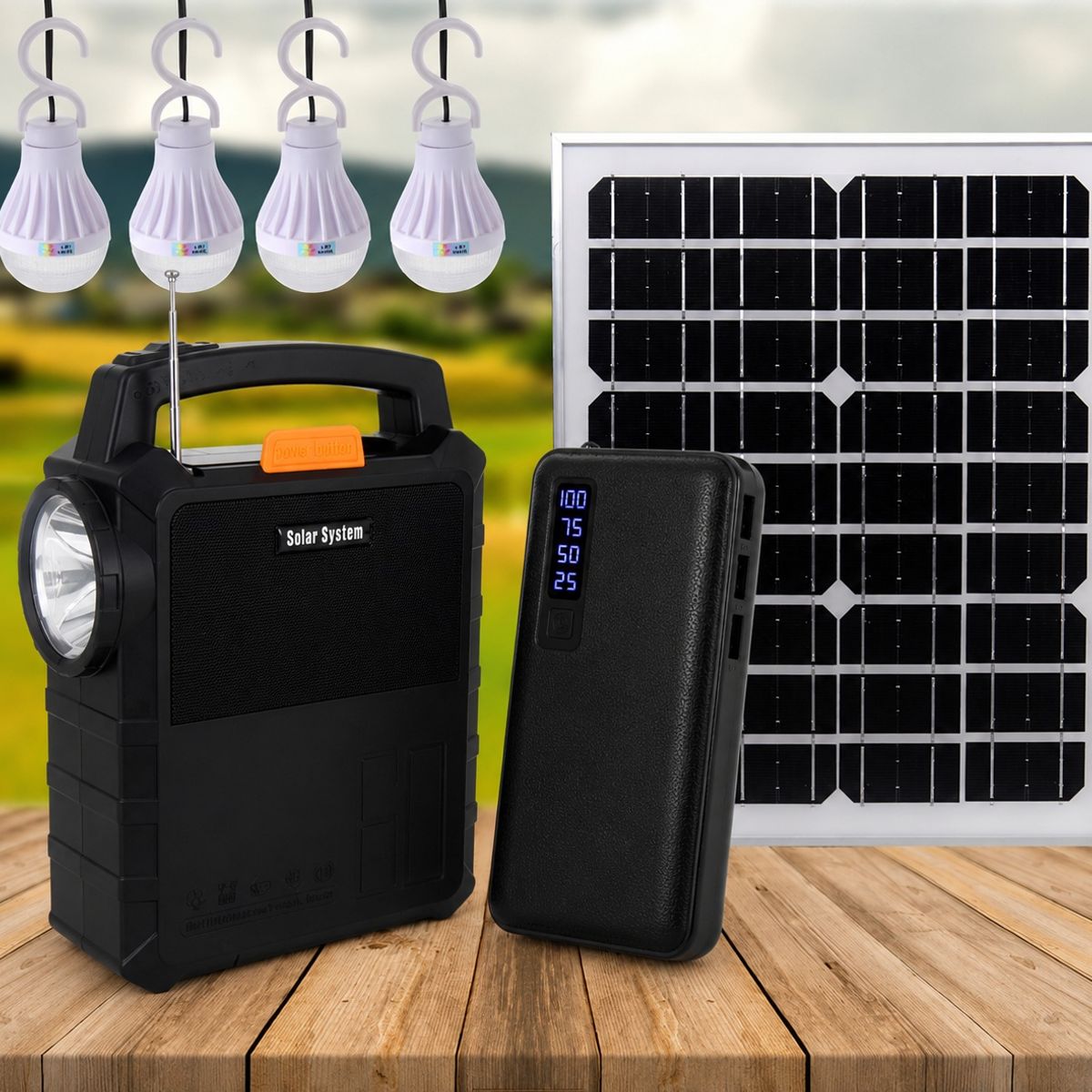 MOVI - Kit de Emergencia Solar + Power Bank 20.000 mAh
