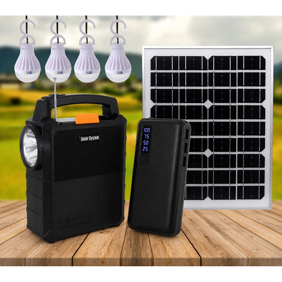 MOVI - Kit de Emergencia Solar + Power Bank 20.000 mAh