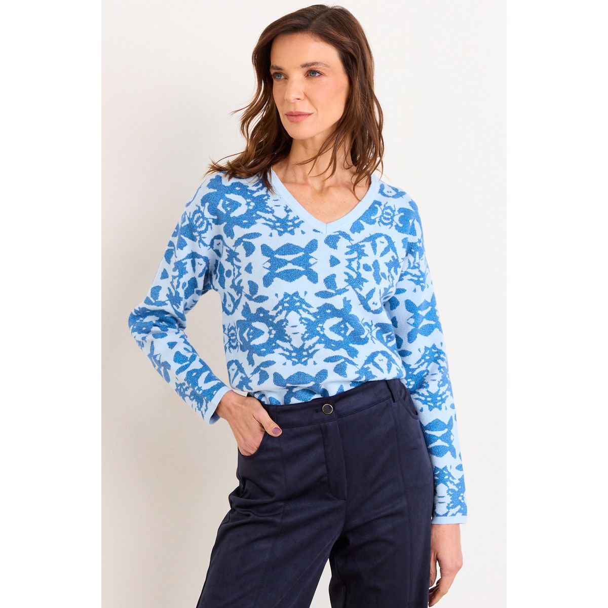 MA GRIFFE - Sweater Fantasia Mujer Azul Magriffe