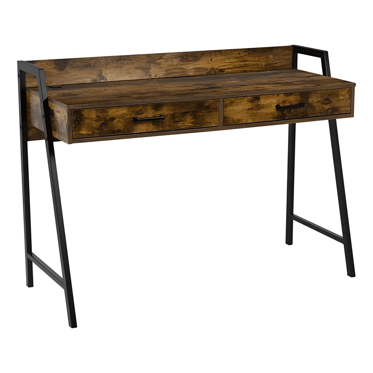 GENERICO - Escritorio industrial USB top living desk-23 Marrón