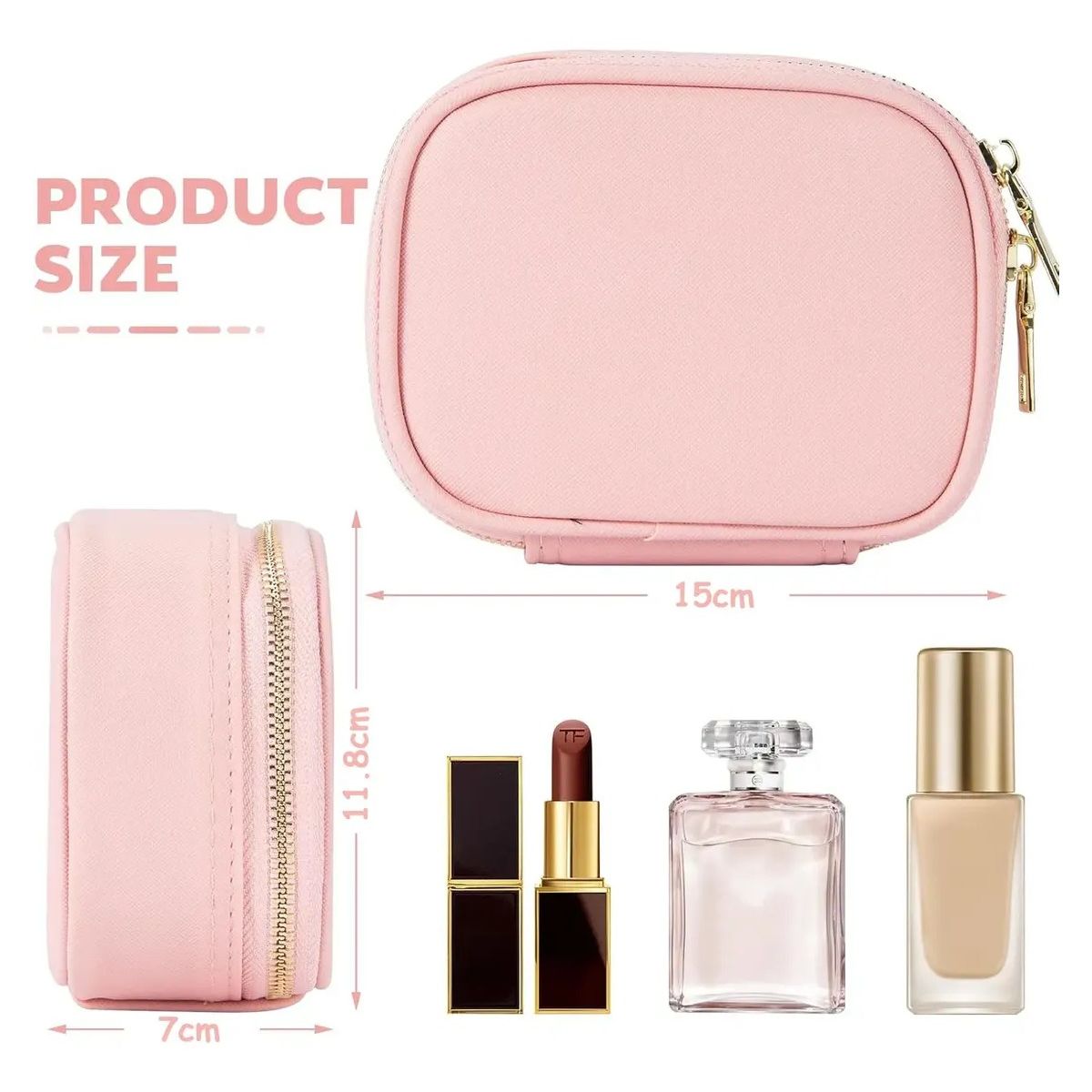 GENERICO - Bolso Maquillaje Cosmetiquero Espejo Led Bolso Mano Labg