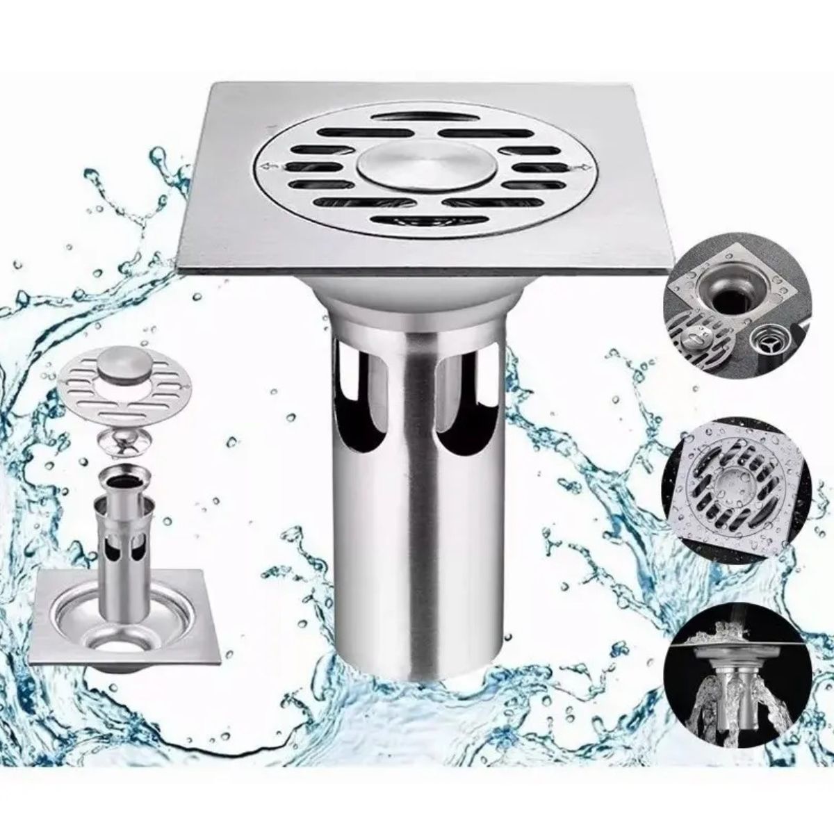 GENERICO - Piso Drenaje Antiolor Ducha Drenaje Anti-obstrucción BELUG