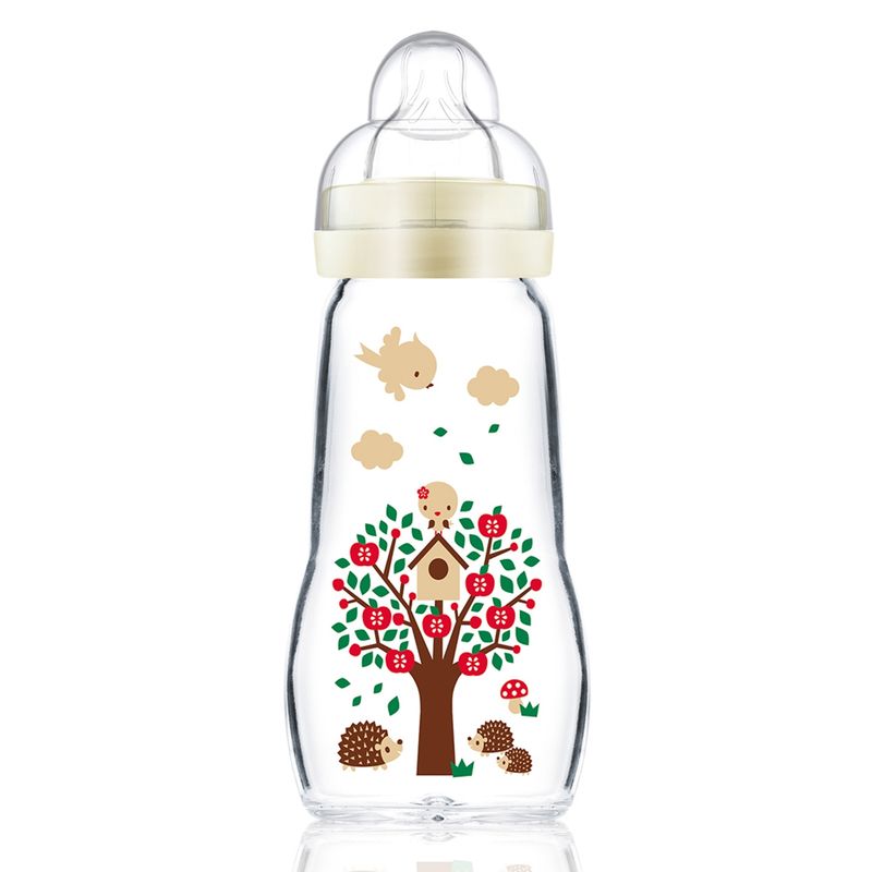 MAM - Mamadera 260 Ml Vidrio Crema Mam