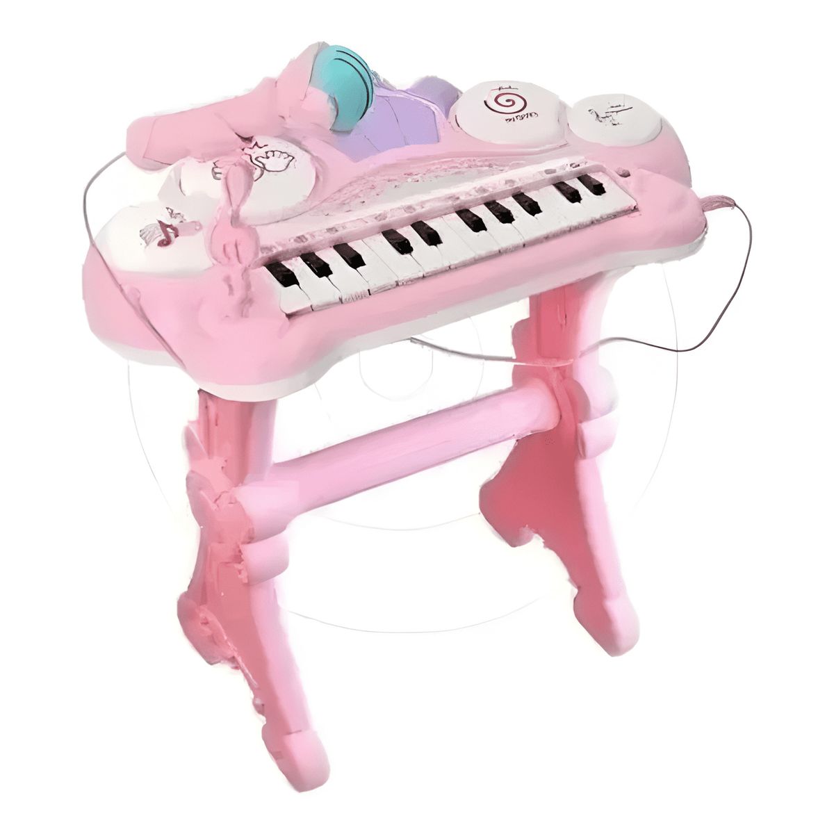 GENERICO - Piano juguete electrónico para niños musical con micrófono
