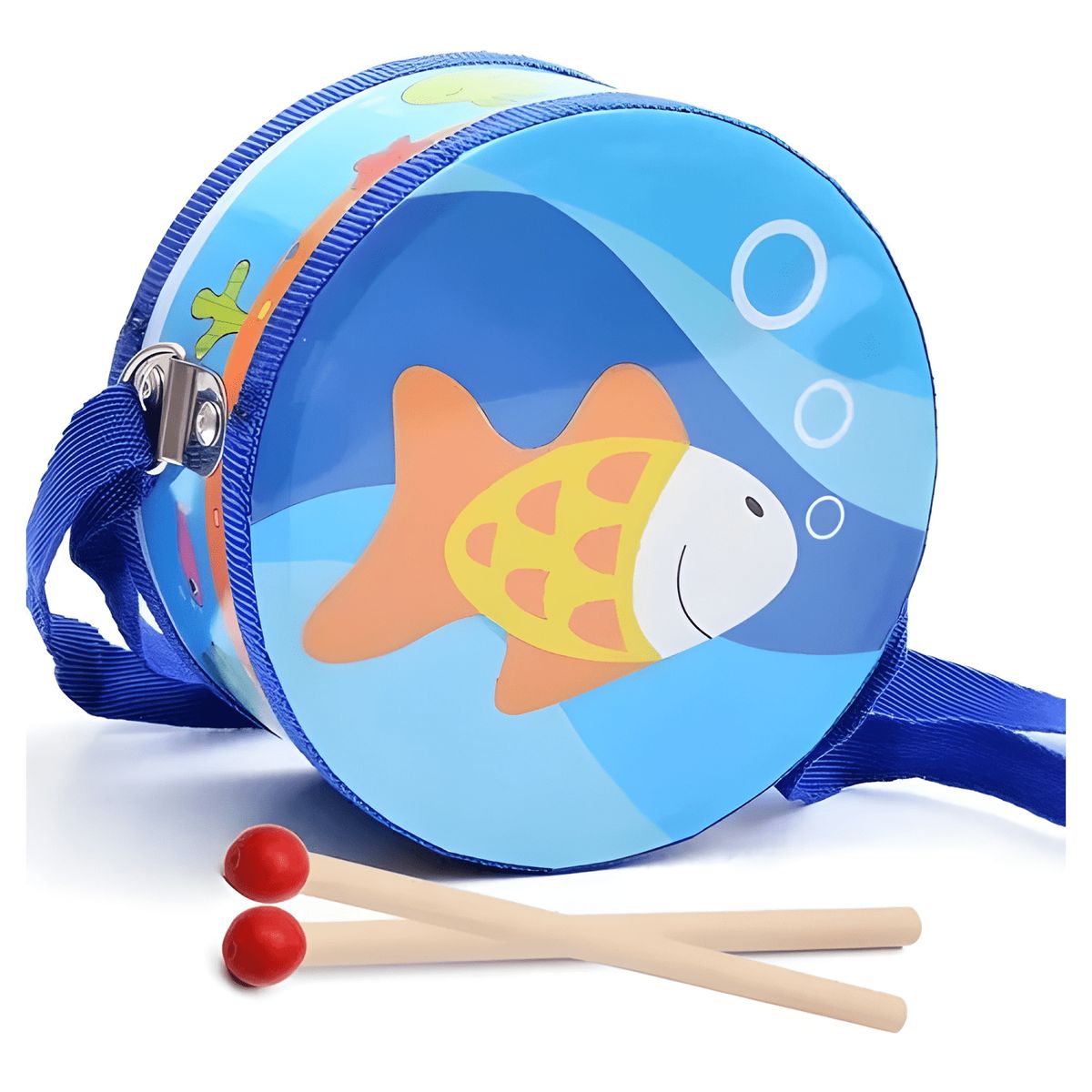 GENERICO - Tambor musical madera para niños y bebés