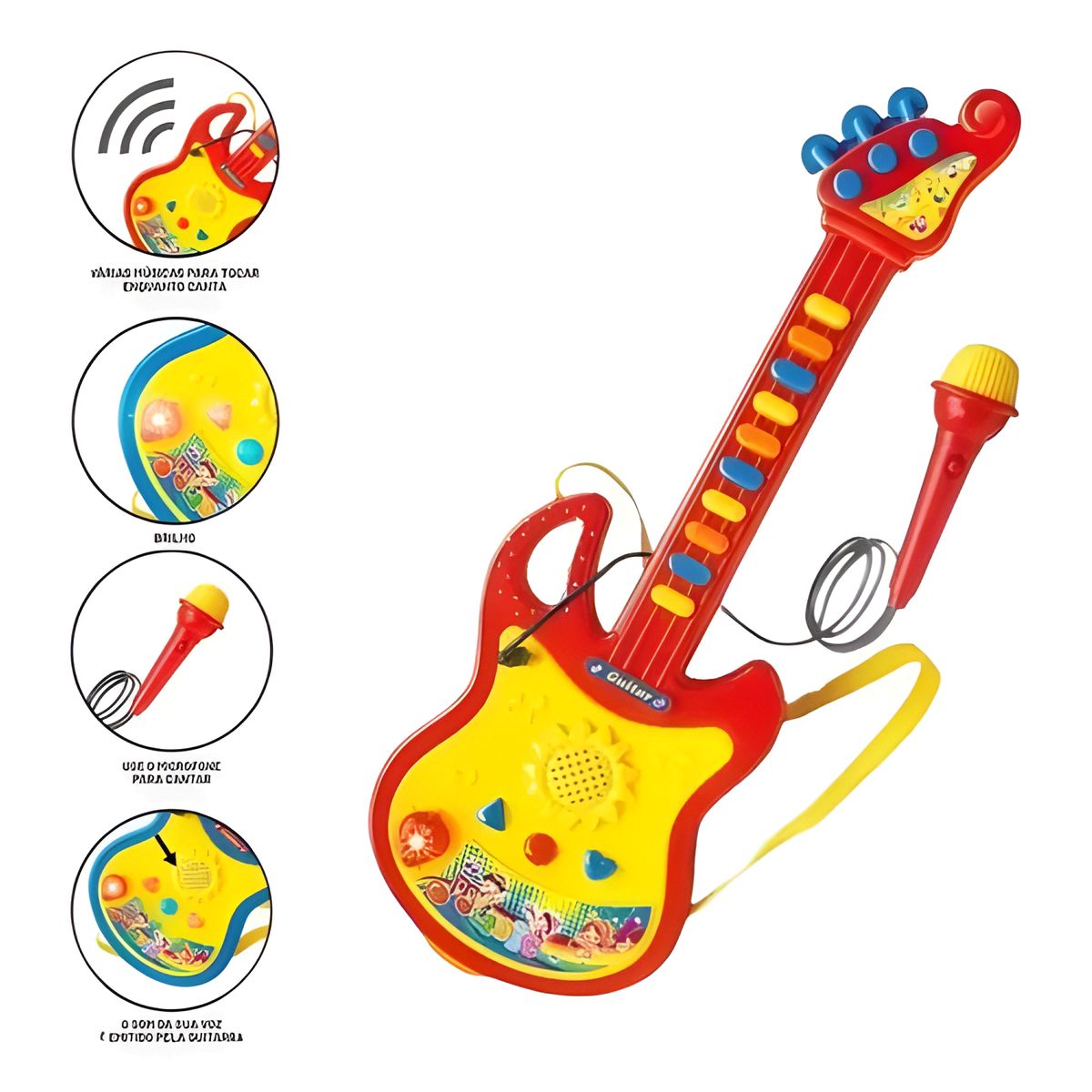 GENERICO - Guitarra musical micrófono karaoke juguete niños