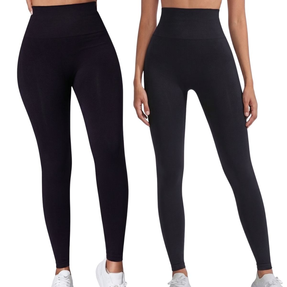 LOOK SHOP - Pack 2 Calzas Polar Sin Costura Mujer. Tiro Extra Largo 330