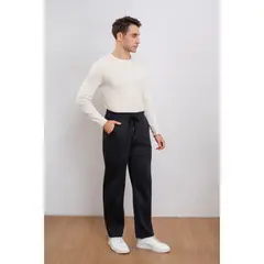 LIKE SHOP - Pantalón Buzo Hombre Recto Forro Interior Polar Bolsillos 2300