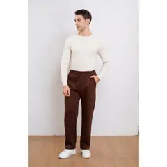 LIKE SHOP - Pantalón Buzo Hombre Recto Forro Interior Polar Bolsillos 2300
