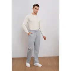 LIKE SHOP - Pantalón Buzo Hombre Recto Forro Interior Polar Bolsillos 2300