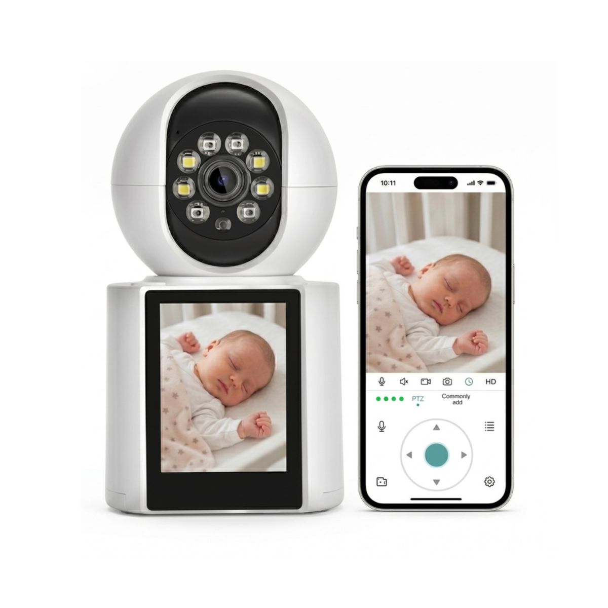 GENERICO - Camara de Seguridad WiFi Nuvema 3MP 355 Grados Vision Nocturna