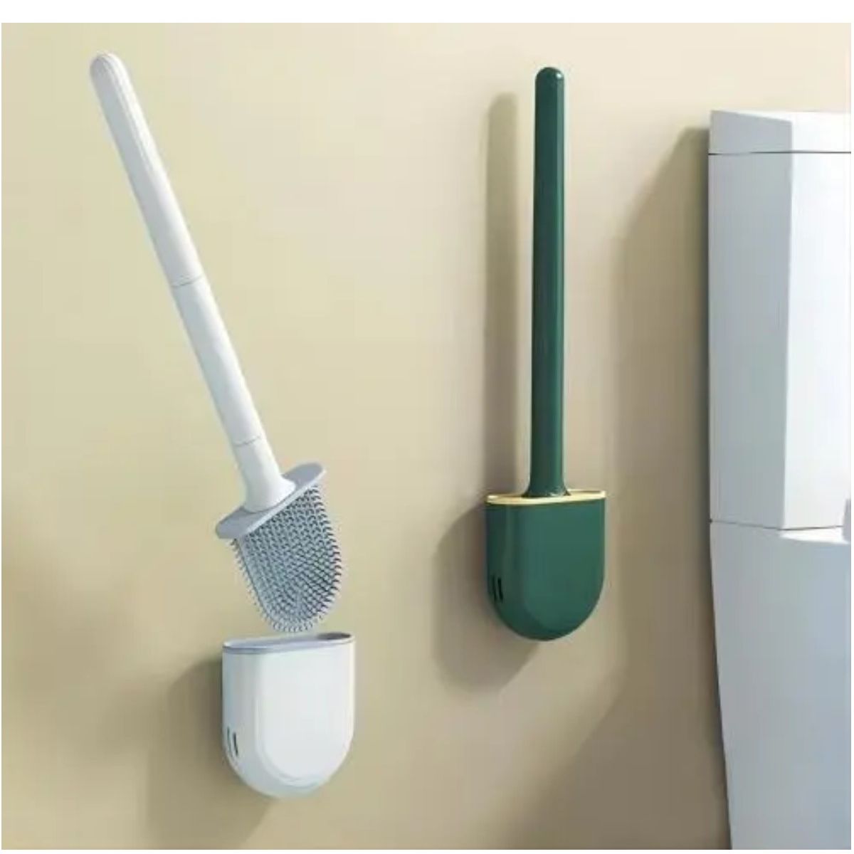 GENERICO - Escobilla De Baño Cepillo Punta Flexible Silicona Belug