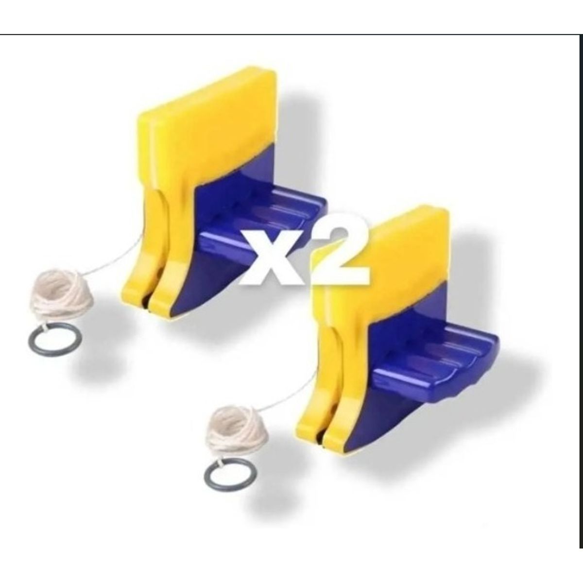 GENERICO - Pack 2 Limpiador Magnetico Vidrios Doble Cara Ventanas Altura Cuerda Seguridad Limpiavidrios Hogar