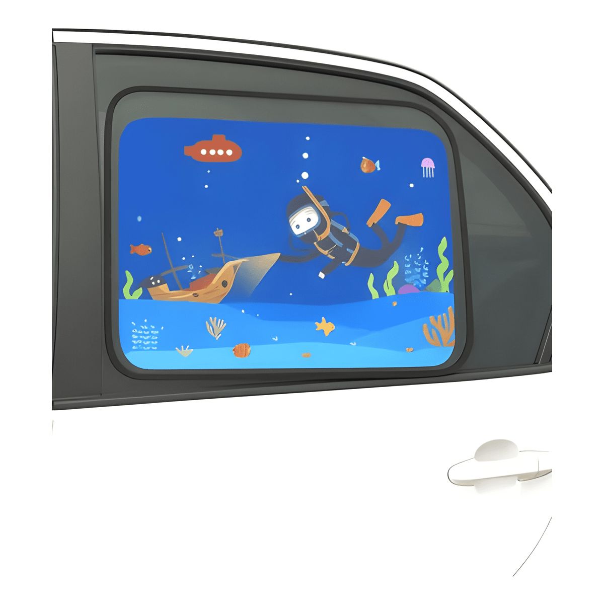 GENERICO - Cortina Parasol Infantil Auto Uv Protección Imán Ventana