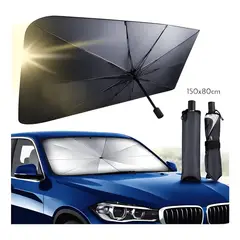 GENERICO - Quitasol Auto Protector Solar Sombrilla Plegable 150x80 Cm