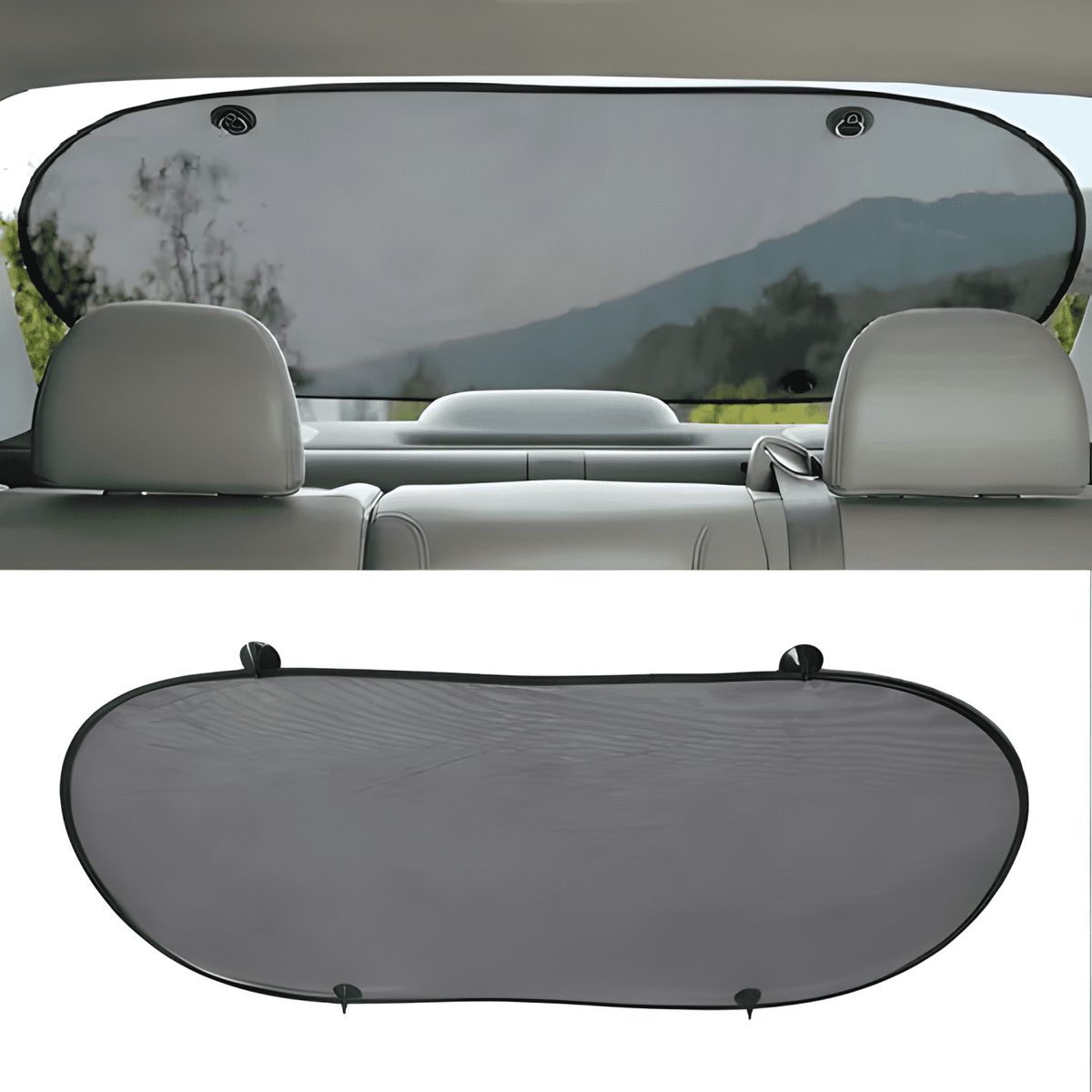 GENERICO - Parasol Tapa Protector Cortina Solar Trasera Ventosas Auto