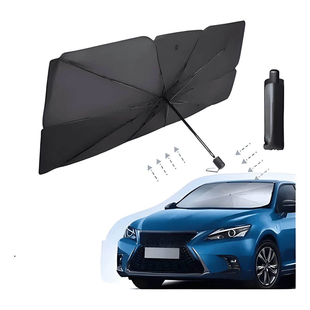 GENERICO - Tapasol Parabrisas Cubre Sol Parasol Cortinas Auto Max