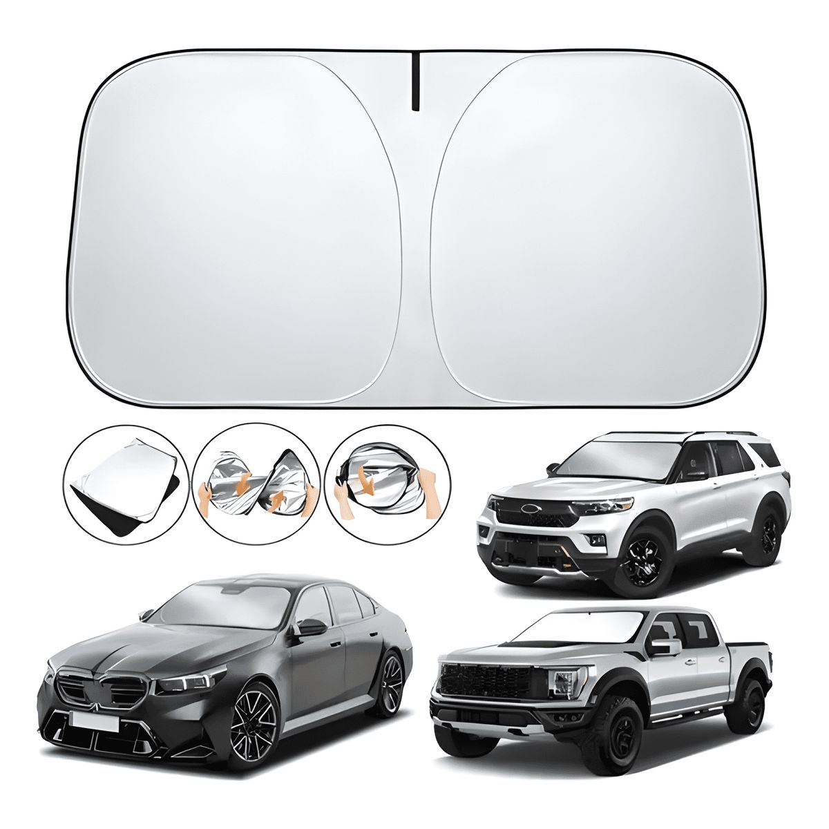 GENERICO - Parasol para Parabrisas Plegable Prevenir Solar Coches Plus