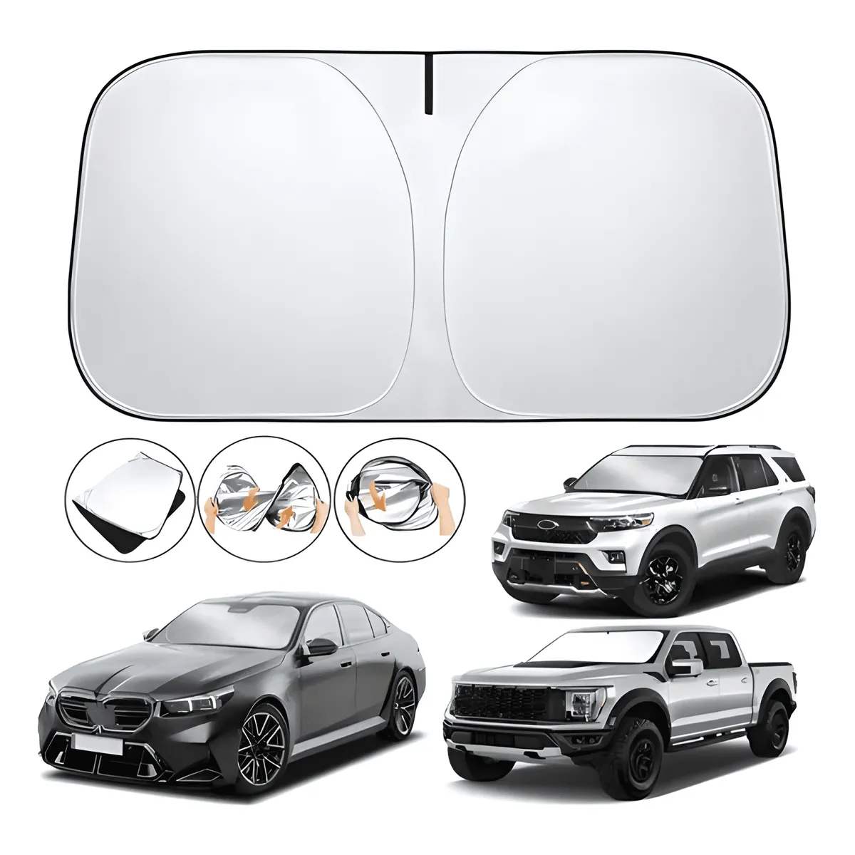 GENERICO - Parasol para Parabrisas Plegable Prevenir Solar Coches Plus