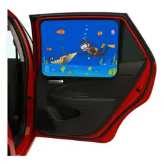 GENERICO - Cortina Parasol Infantil Auto Uv Protección Imán Ventana Plu