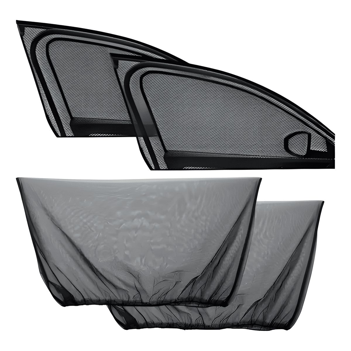 GENERICO - Pack X4 Malla Protector Sol Mosquito para Ventanas Auto