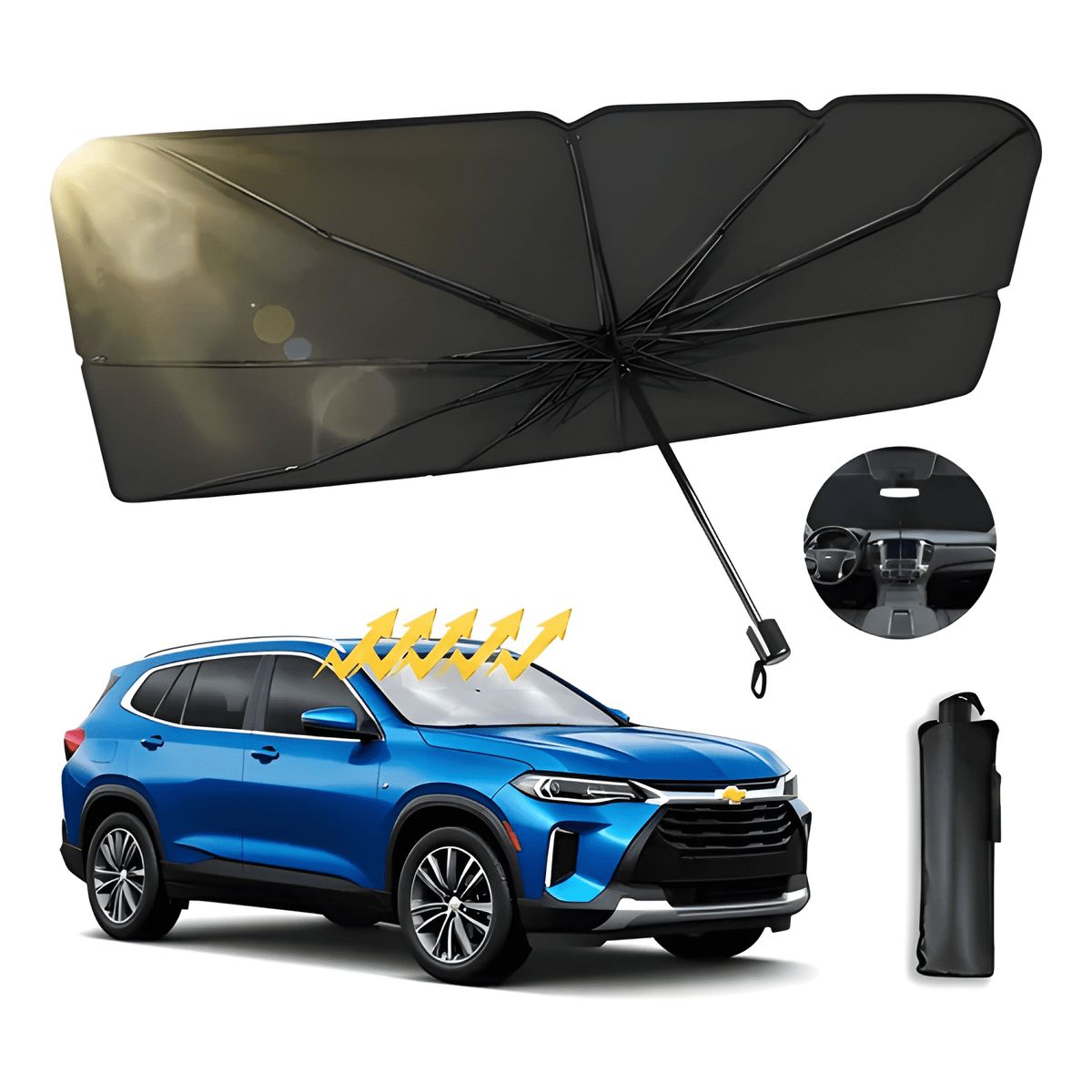 GENERICO - Coche Parasol Cubre Sol Plegable para Parasoles Mini