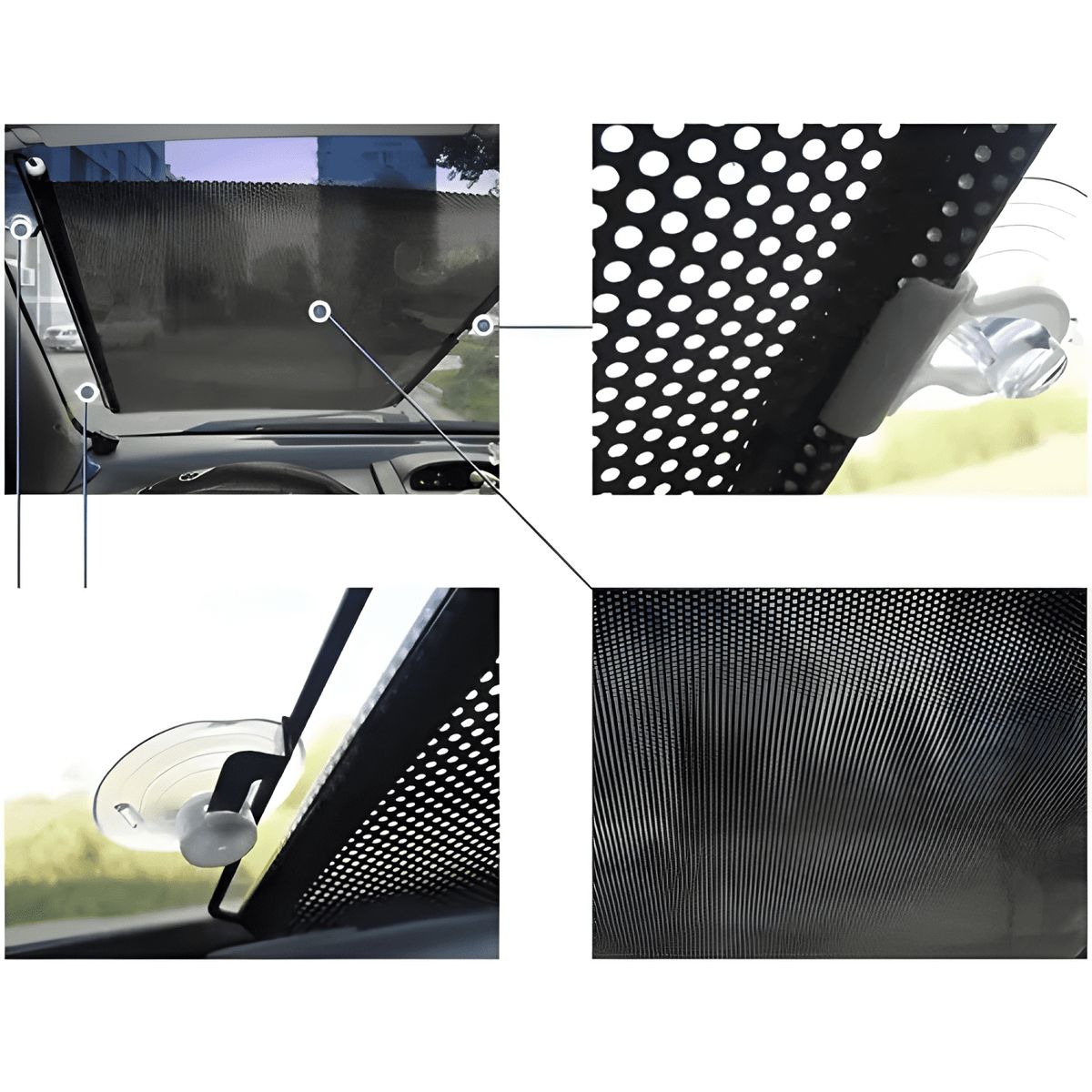 GENERICO - Cortina Retráctil Parasol Parabrisas Auto o Camioneta 58x125